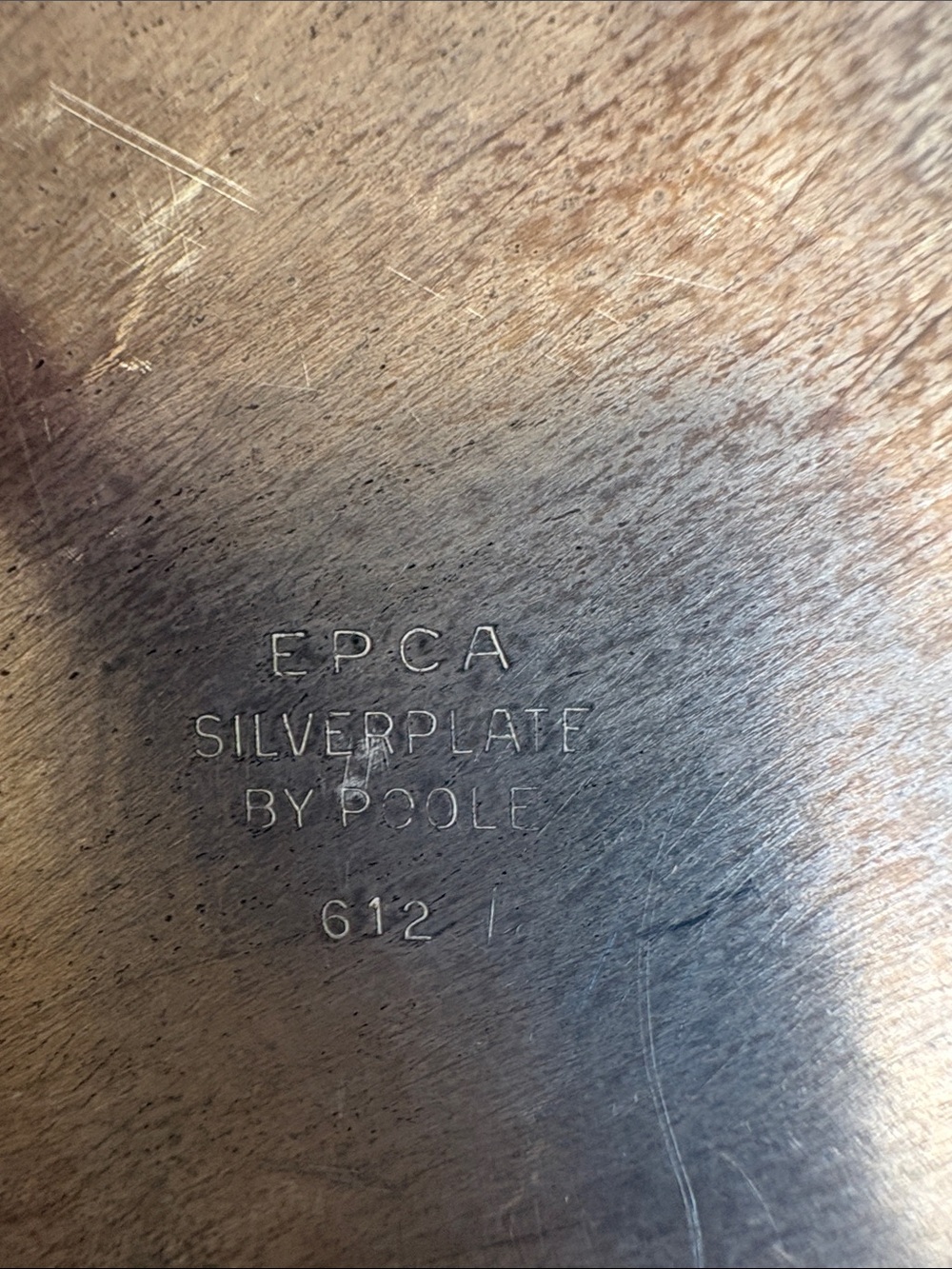Ornate Silver-Plate Serving Tray - EPCA BY POLE - Picture 2 of 2